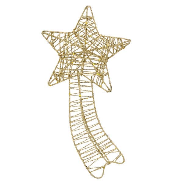 Adorno de Natal Tecido e Plástico Ouro 27,5cm Cromus