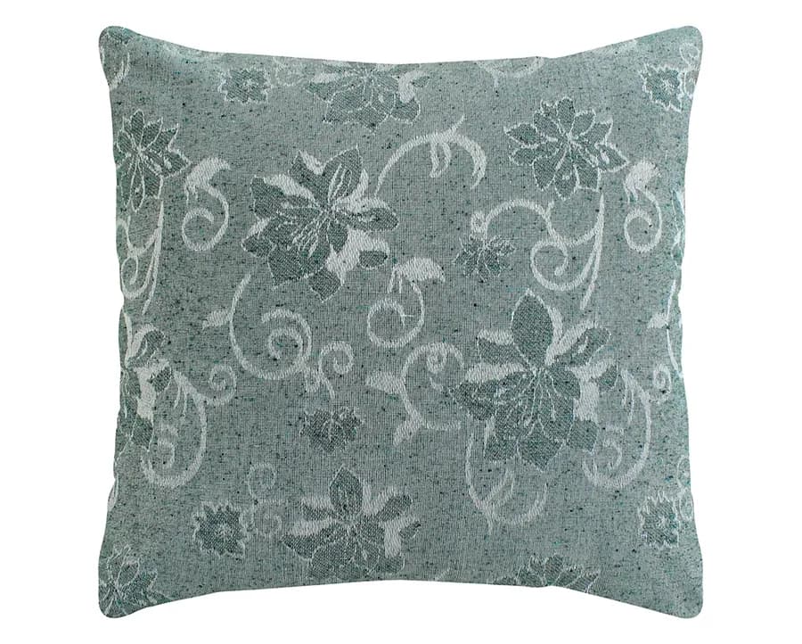 Almofada Decorativa Jacquard - Floral Acqua