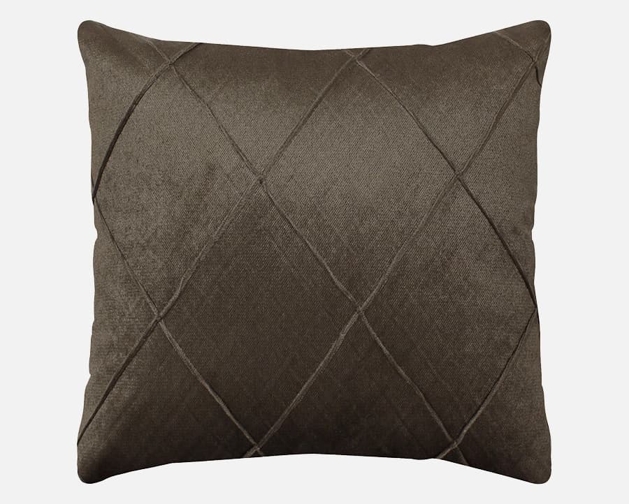 Almofada Decorativa Suede - Losango Marrom