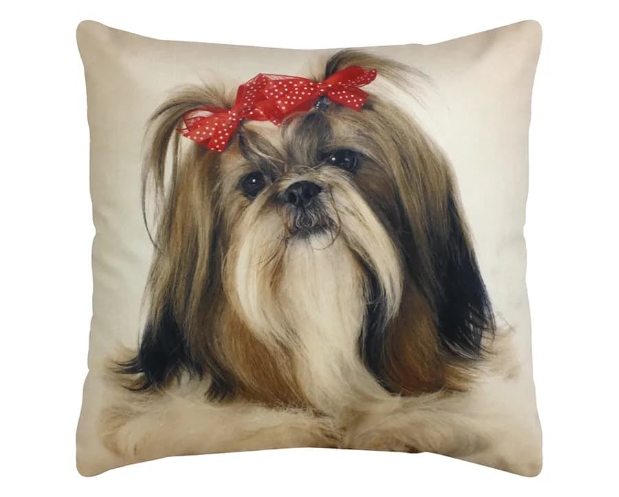 Almofada Decorativa Veludo Pet - Shih Tzu