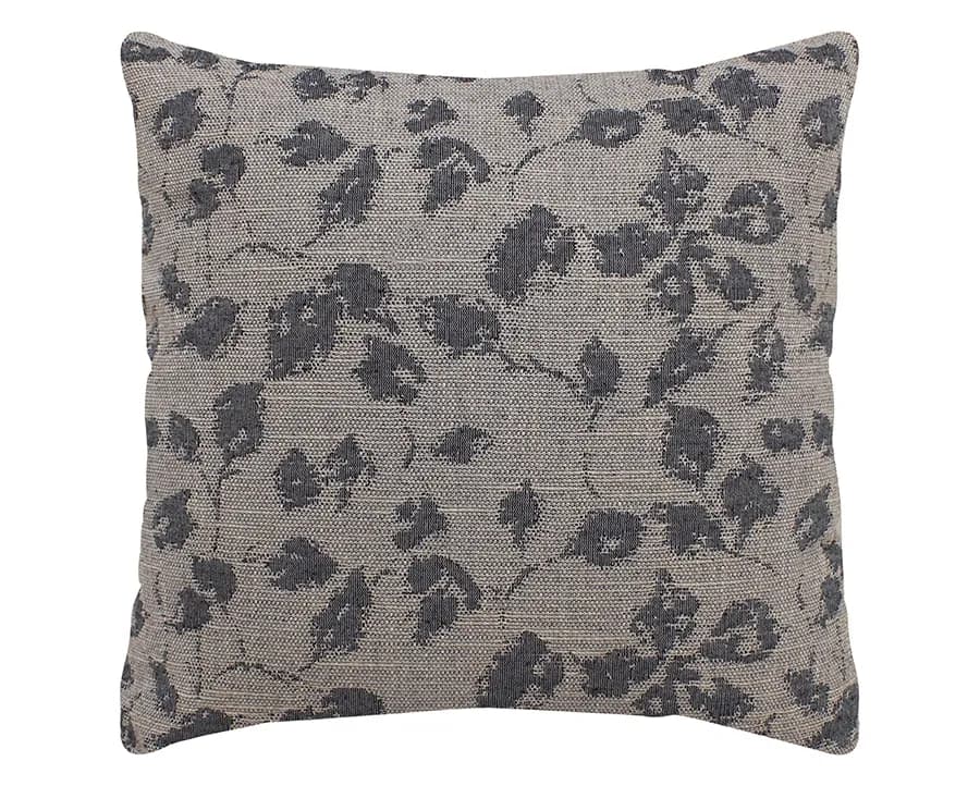 Almofada Jacquard - Folhas Cinza