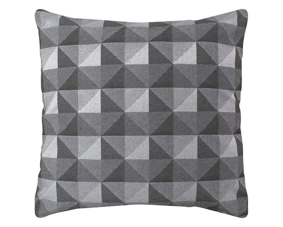 Almofada Jacquard - Triângulo Cinza