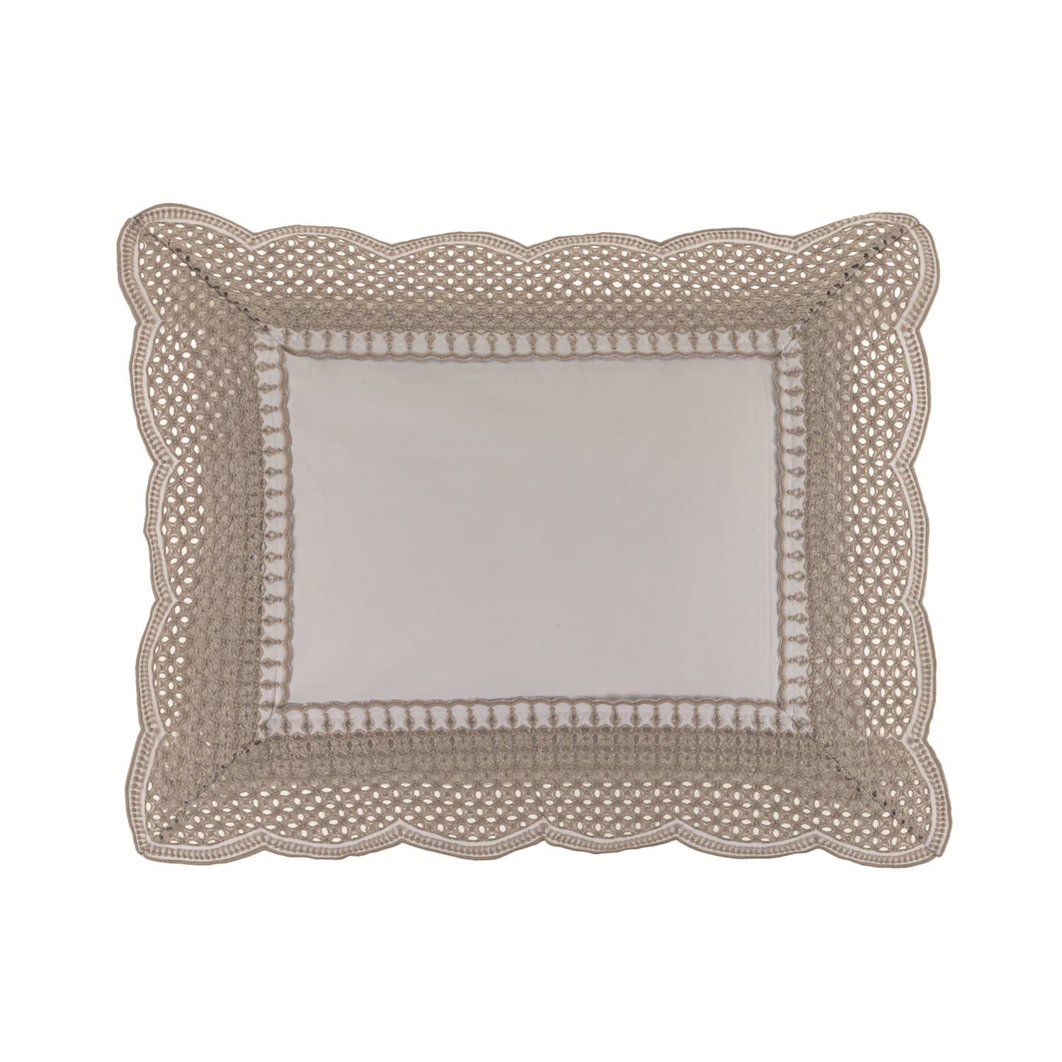 Almofada Martorana 300 Fios Trussardi Branco e Legno 30cm x 40cm