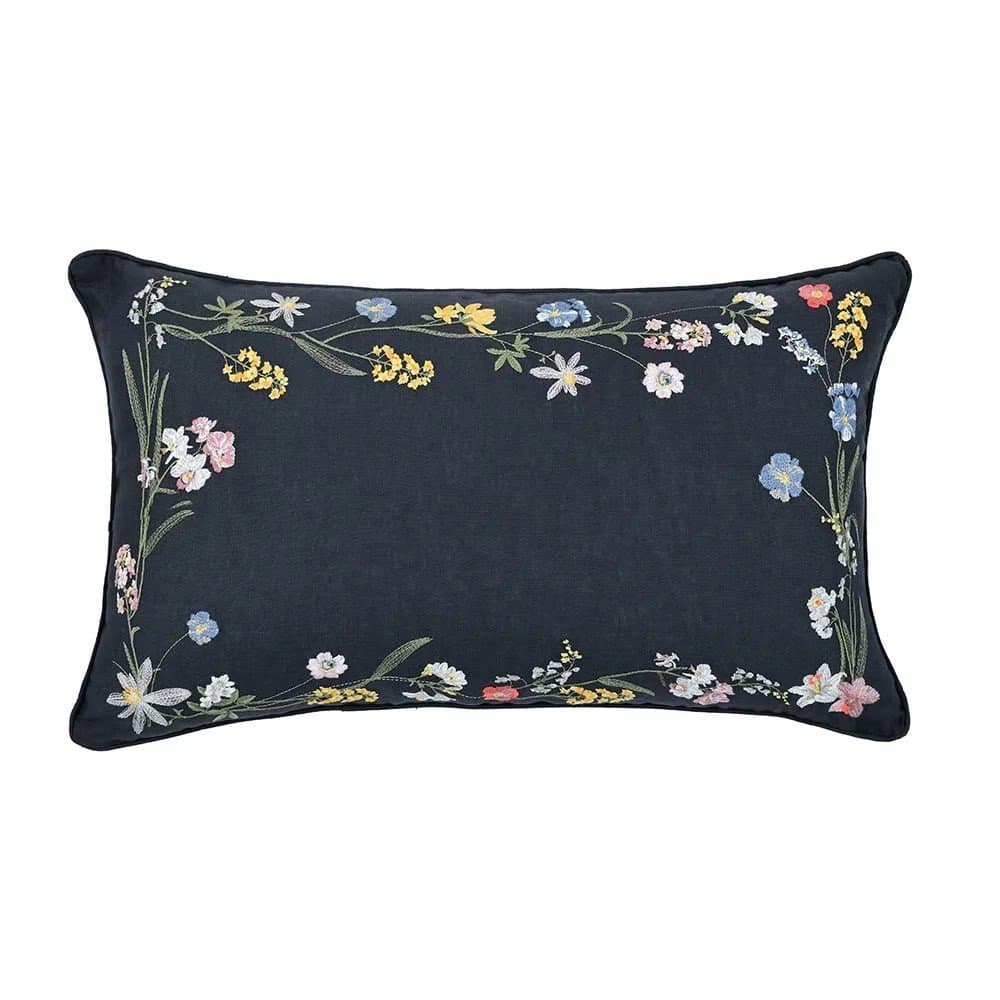 Almofada Moon Garden Buddemeyer Luxus Azul Marinho 30 x 50 cm