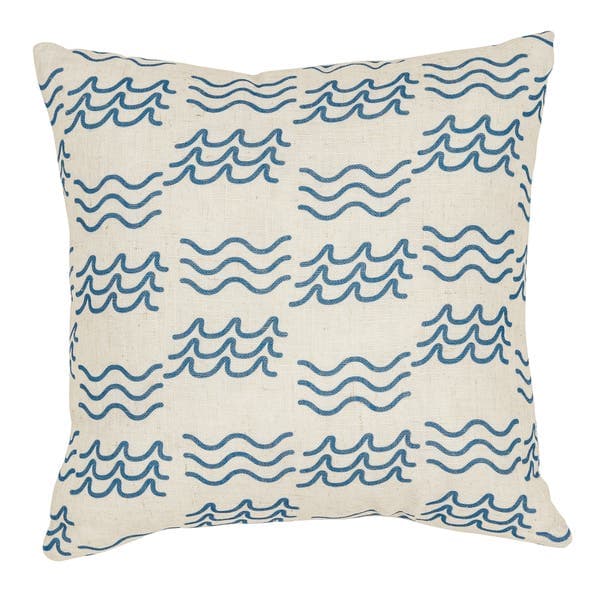 Almofada Quadrada Ondas Tecido Off White 43x43cm