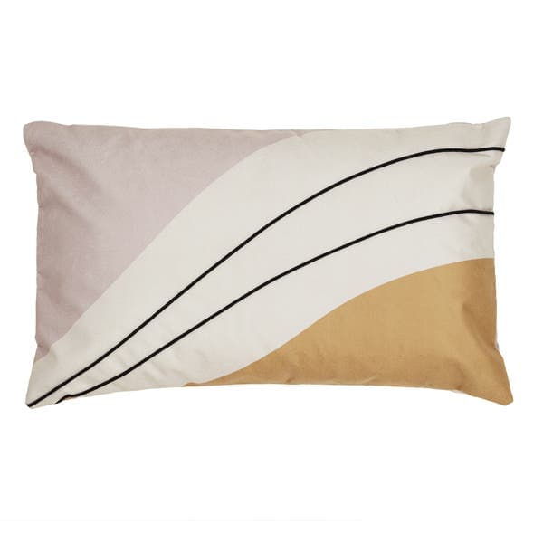 Almofada Quadrada Orgânica Velveteen Rose 28x48cm