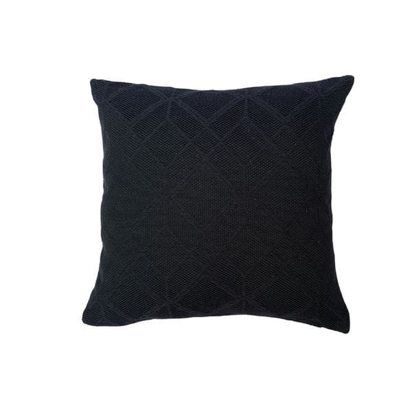Almofada Quadrado Lounge Jacquard Preto 55x55