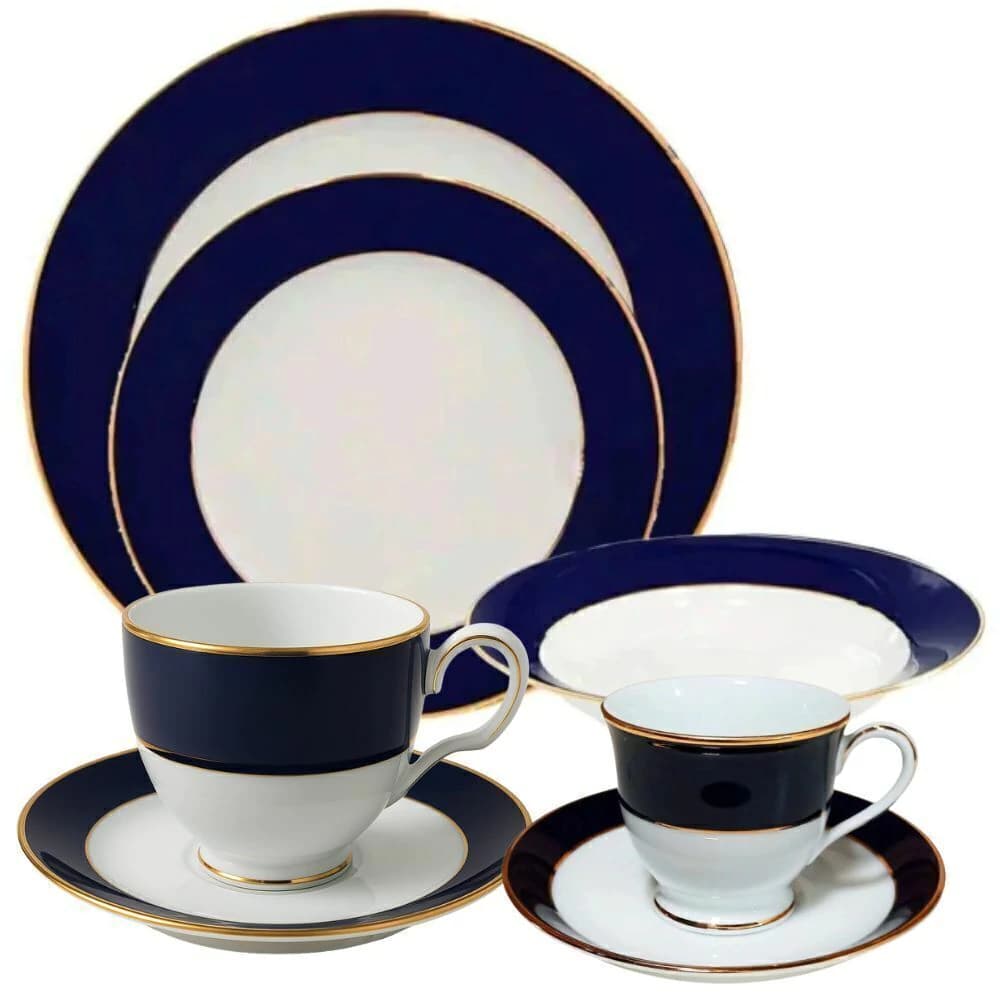 Aparelho de Jantar de Porcelana Noritake Ruri 30pçs