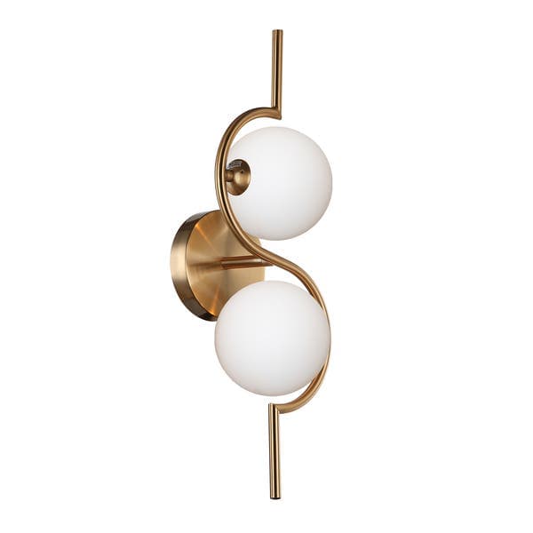 Arandela de Parede Bronze e Branco Metal e Vidro Deuce Quality