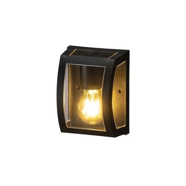 Arandela de Parede Externa IP42 Oval Dital Preta Bivolt