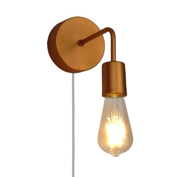 Arandela de Parede Interna com Fio IP20 Auremar Cobre Bivolt