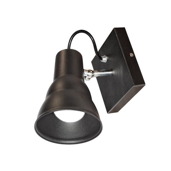 Arandela de Parede Preta Metal Hol Taschibra