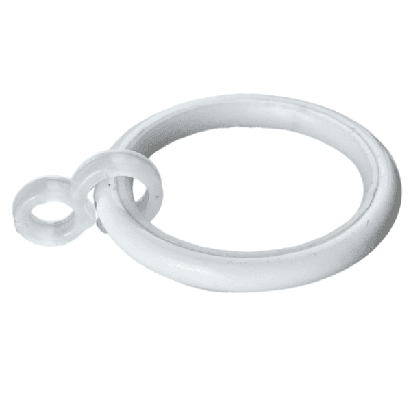 Argola Luxo para Cortina com Gancho Branca 5cm 10 Peças