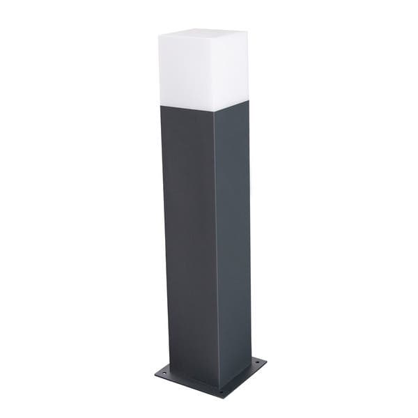 Balizador Retangular de Sobrepor E27 Anth Preta IP54 Inspire