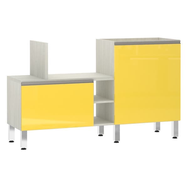 Bancada de Cozinha Península 43,4x82,5x65cm Amarelo Prime Luciane
