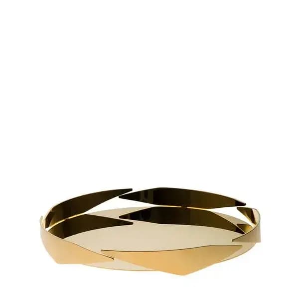 Bandeja Bar Sava Inox + Ouro 24K Riva