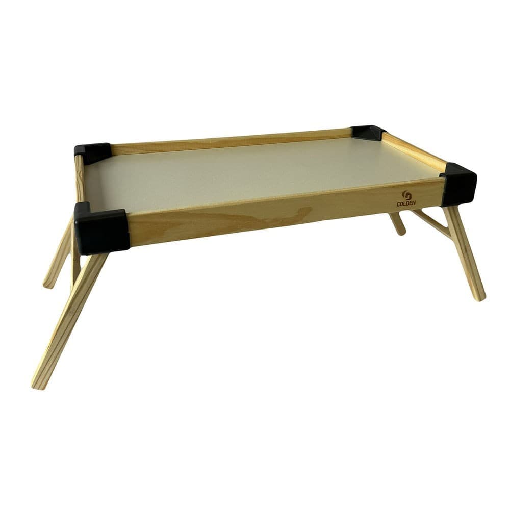 Bandeja Café da Manhã na Cama Madeira 47cm - Golden
