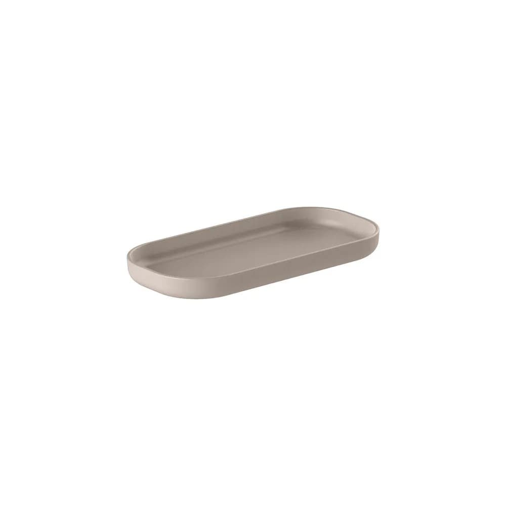 Bandeja de Plástico Dual 8x16cm Bege - Ou