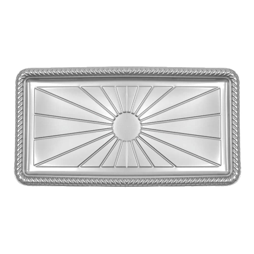 Bandeja de Plástico Rasa 38,5x19,8cm Prata - Ilum
