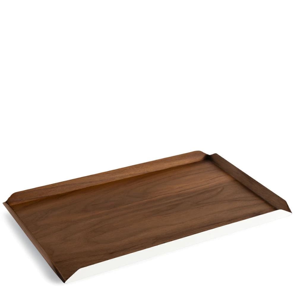 Bandeja de Prata e Madeira Shefield Plate 50x35cm
