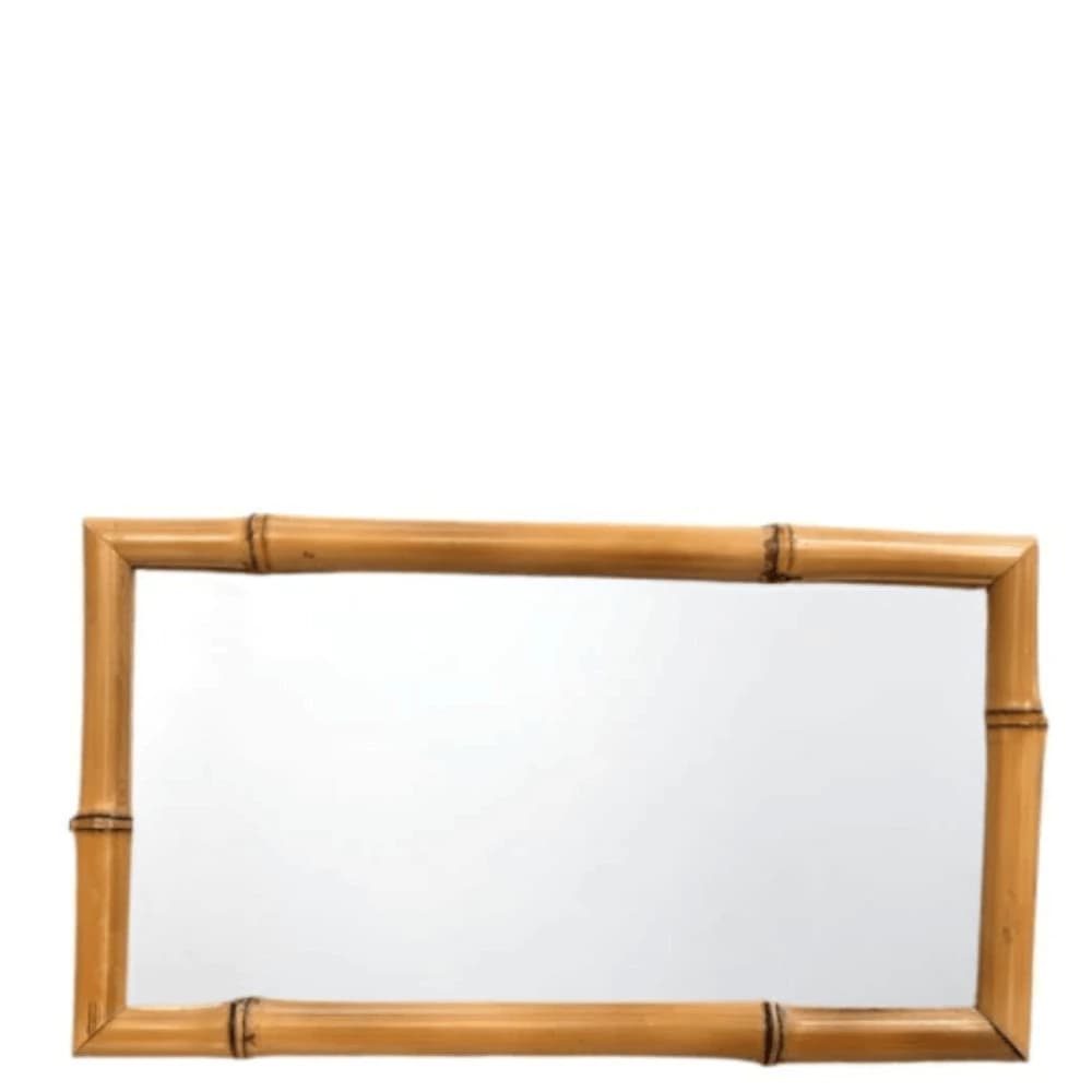 Bandeja de Vidro e Bambu 31x16cm