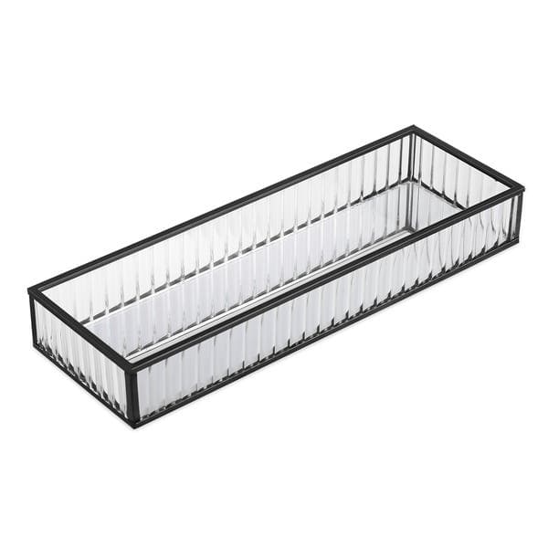 Bandeja para Decoração Preta 4x10x30cm Oikos