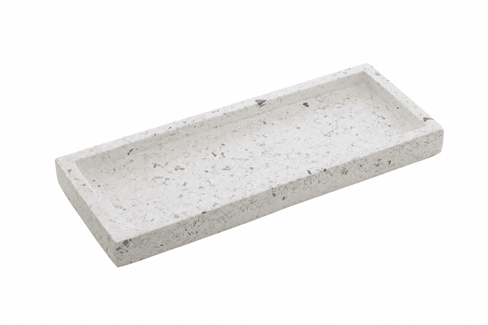 Bandeja Retangular Marmore Terrazo 25x10cm