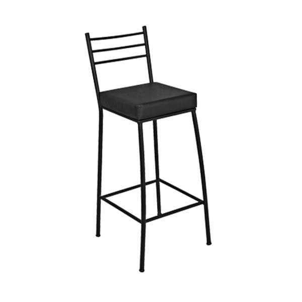 Banqueta Alta em Metal 75 cm Preto Paris Metalnew