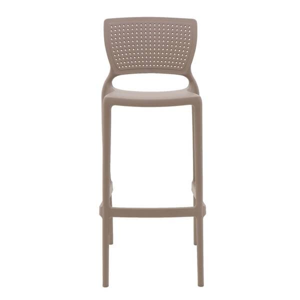 Banqueta Alta em Plástico 104 cm Marrom Safira Tramontina