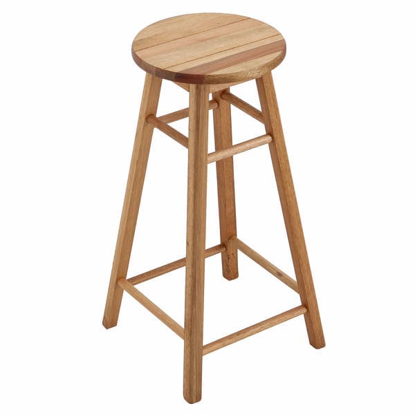 Banqueta Média em Madeira 72 cm Marrom Lyptus Metalnew
