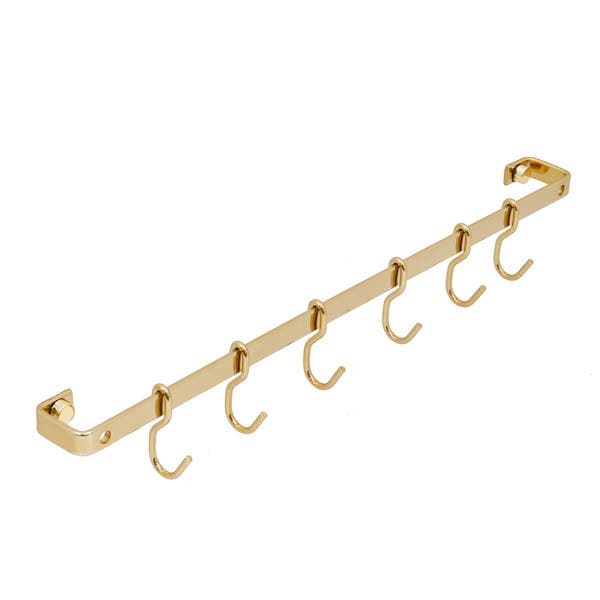 Barra de Cozinha 6 Ganchos 45cm Dourado Dandy Piatina Future