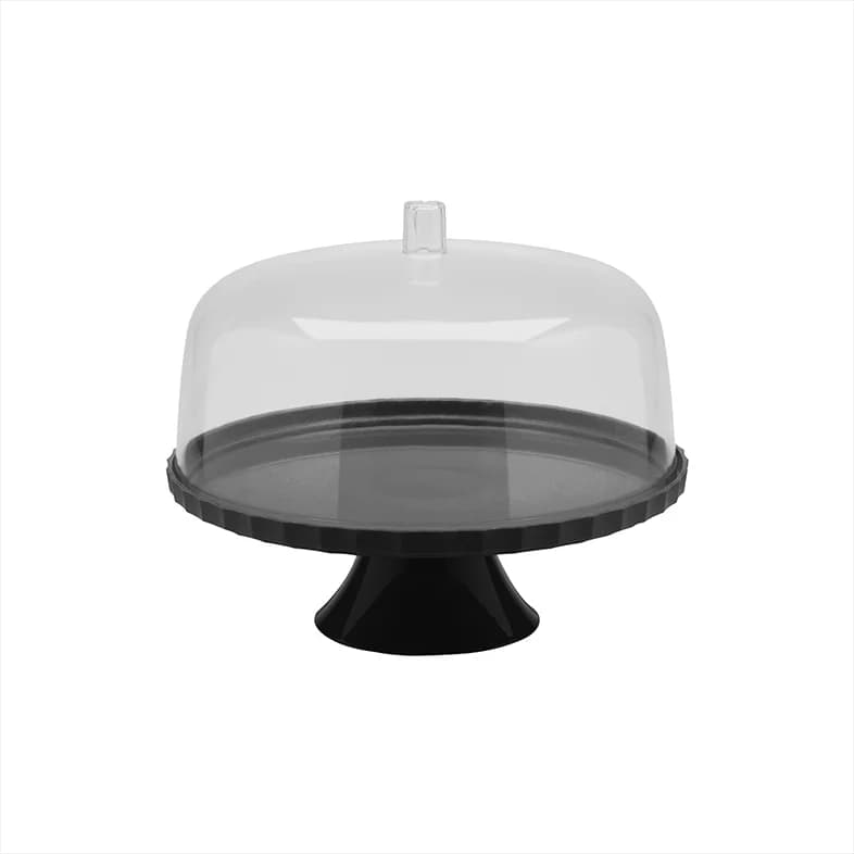 Boleira festa Ou com pé 25cm Linha Break — Preto