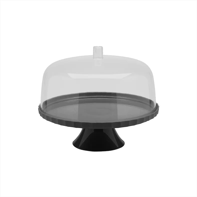Boleira festa Ou com pé 30cm Linha Break — Preto