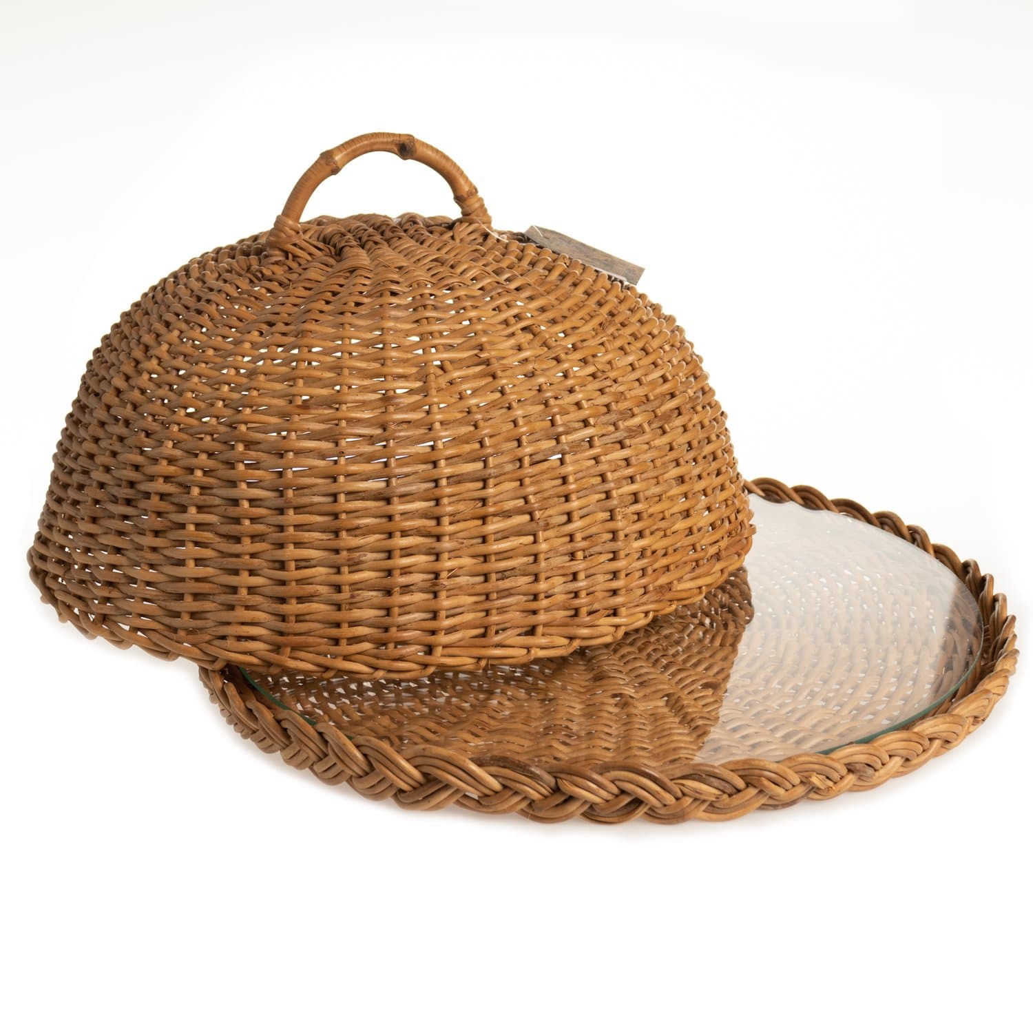 Boleira Junco Natural com Alça De Bambu Sweet Home Decor