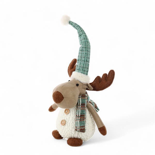 Boneco Rena de Natal Marrom Cromus 25x21cm