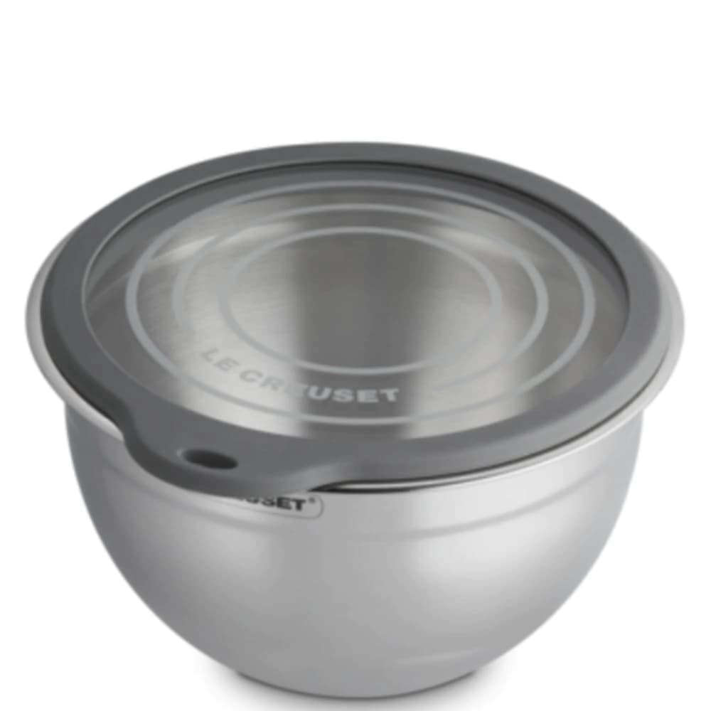 Bowl de Aço Inox com Tampa de Vidro Le Creuset 23cm