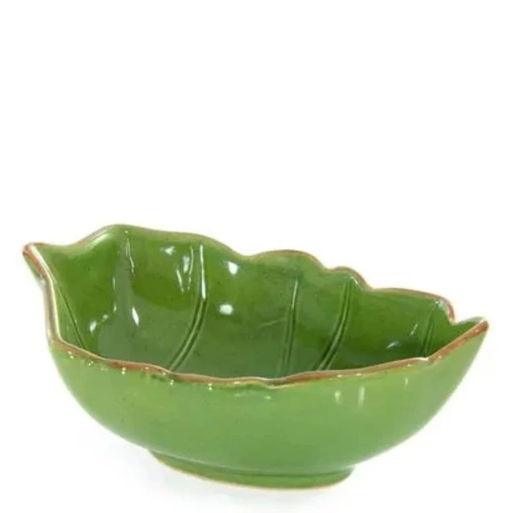 Bowl de Cerâmica Tropical Leaf 18x11x7cm