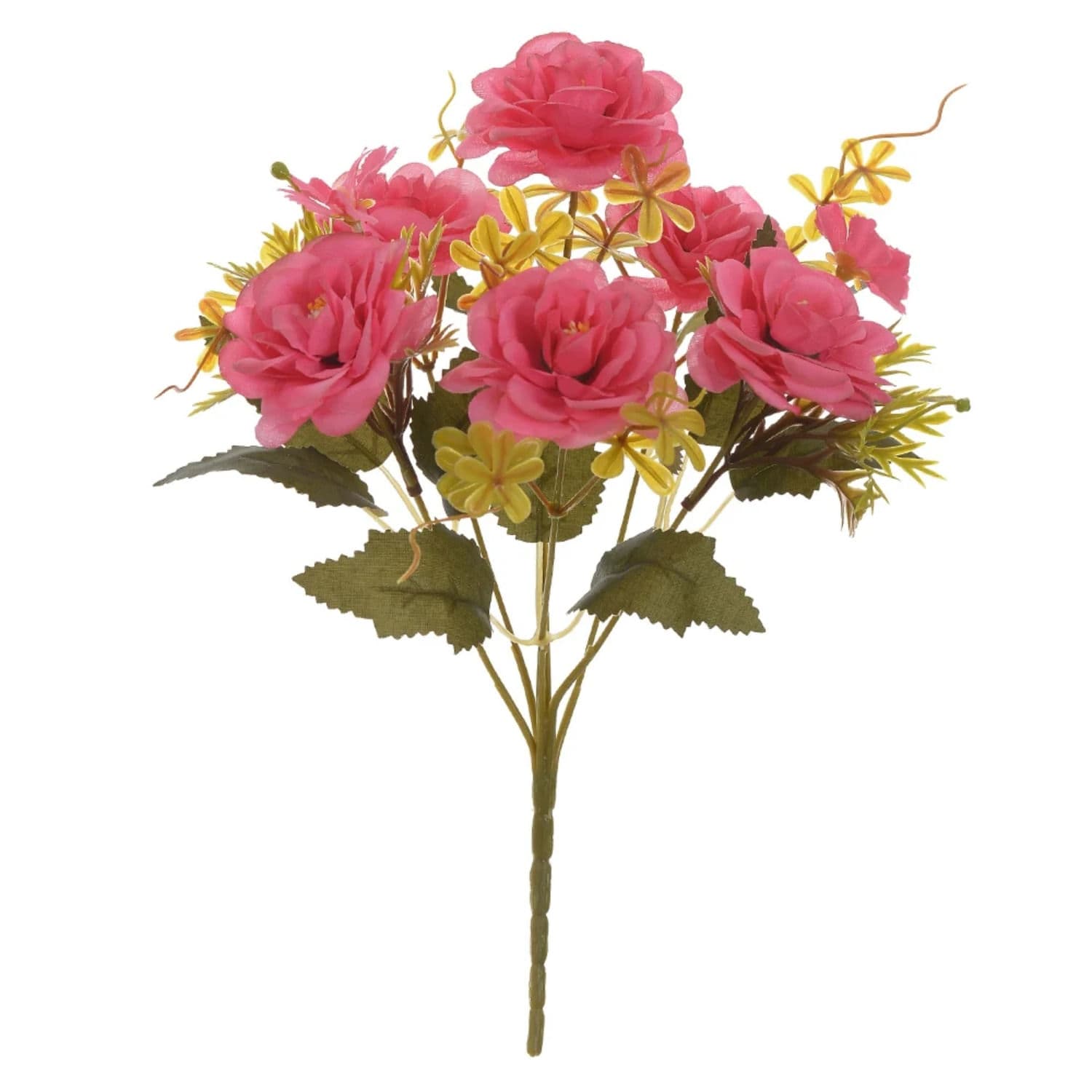 Buquê de Dália Artificial 30cm Fúcsia Outono - Florarte