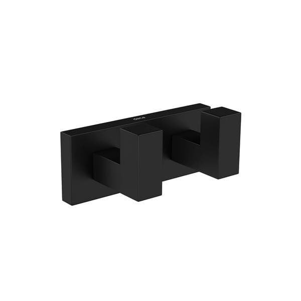 Cabideiro Banheiro Duplo Aço Fosco Black Matte Deca
