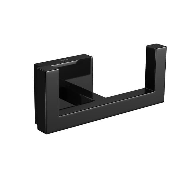 Cabideiro para Banheiro Duplo Metal Clean|Soul Preto Deca