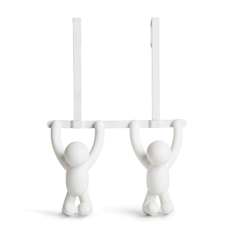 Cabideiro para Porta com 2 Ganchos Umbra Buddy Branco 31,5x21,5cm