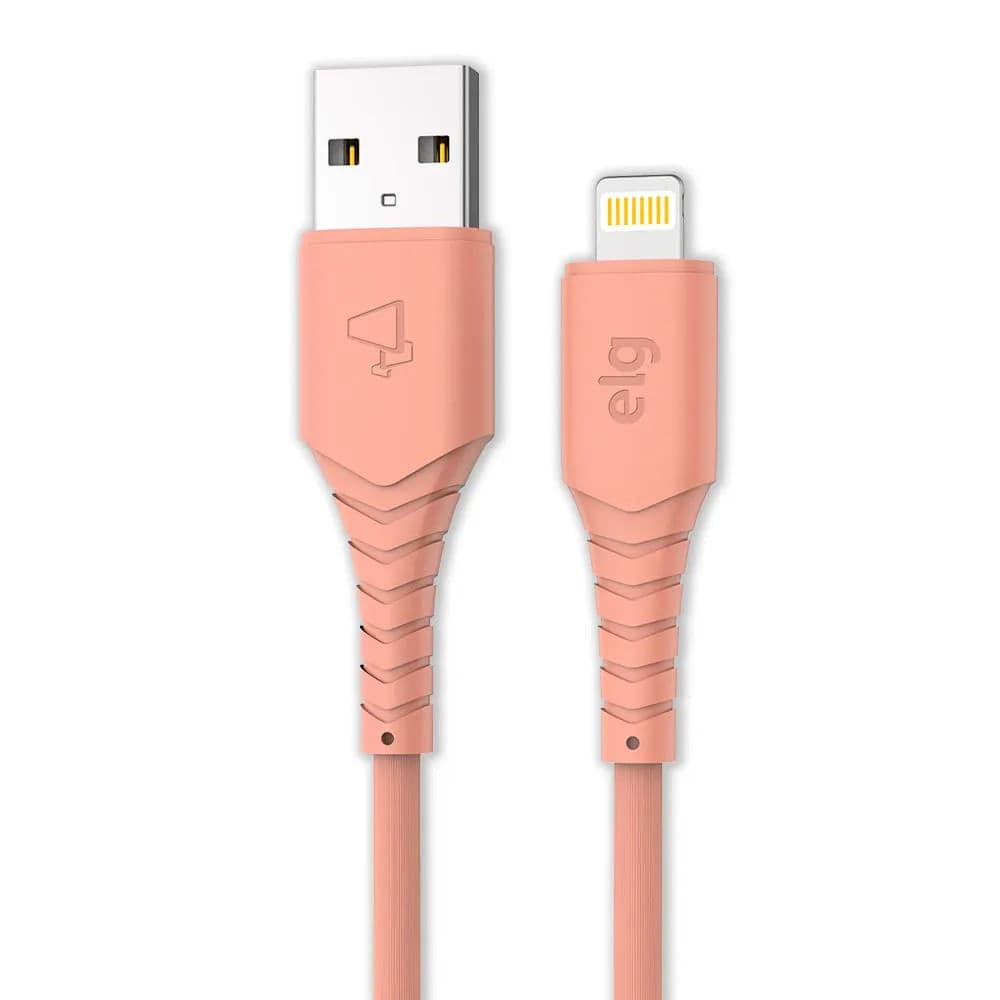 Cabo Lightning Emborrachado 1,2m Salmão - Elg