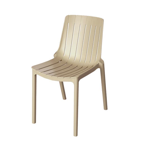 Cadeira de Jardim em Plástico 78x40 cm Natural Ripa Forte Plástico