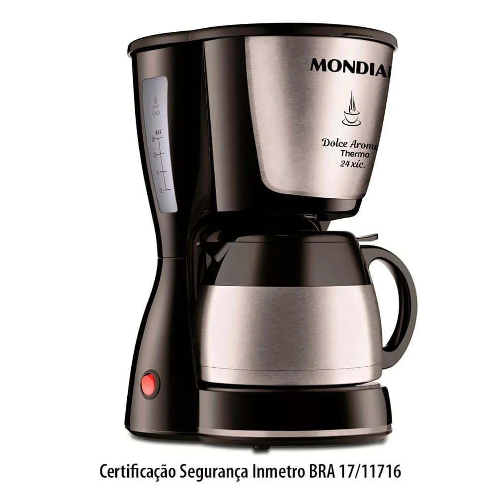 Cafeteira Elétrica Dolce Arome Thermo Inox C-33 - Mondial — Cafeteira Elétrica Dolce Arome Thermo Inox C-33 - Mondial · Ref. 4738