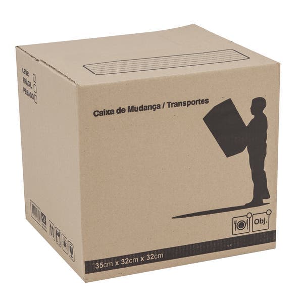Caixa de Papelão para Mudança Marrom para Pratos 35x32x32cm Target