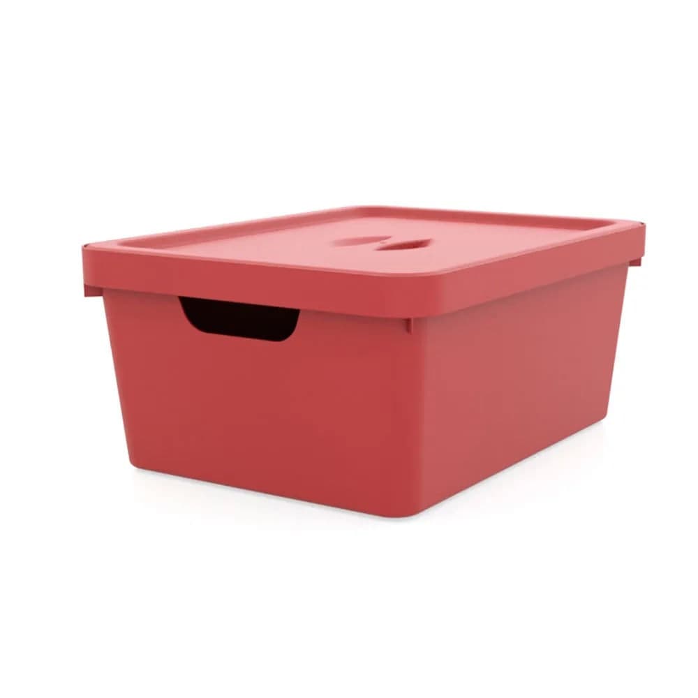 Caixa Organizadora com Tampa Collection 10l Vermelha - Utility