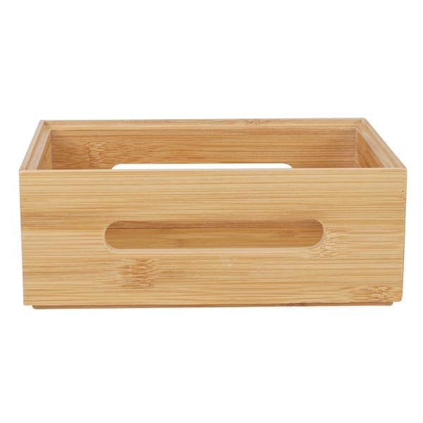 Caixa Organizadora Madeira Natural Bambu 16x9 cm Oikos