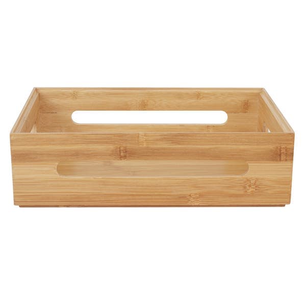 Caixa Organizadora Madeira Natural Bambu 23,5x9 cm Oikos