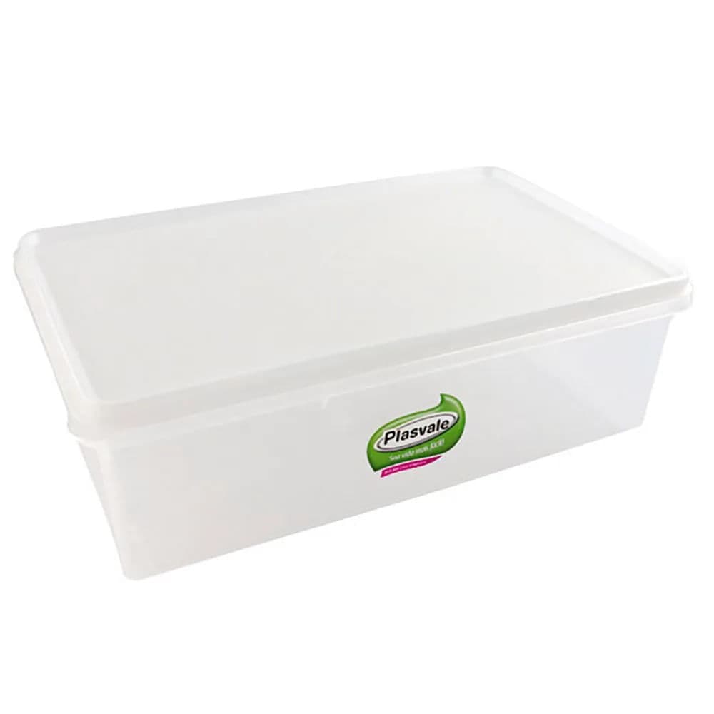 Caixa Organizadora Multiuso Retangular 13,6x39,2cm Branca - Plasvale