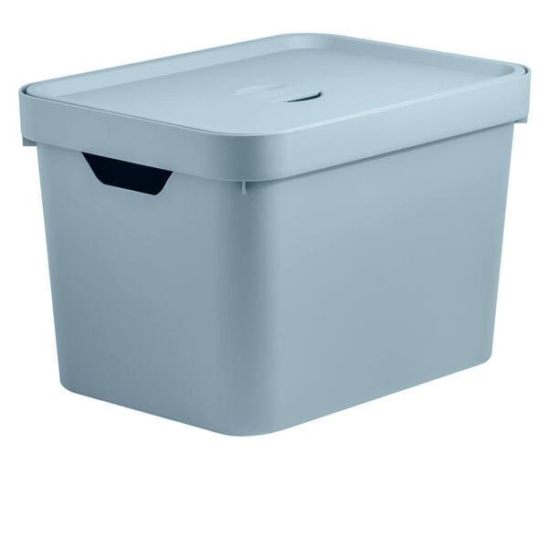 Caixa Organizadora Plástico Azul Glacial Nordi 24,5x27x36 cm OU